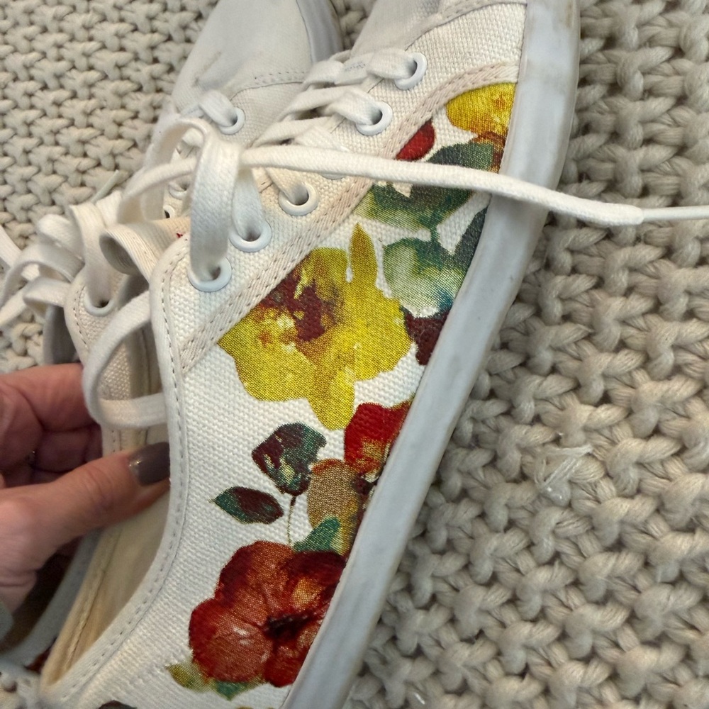 Coach White Floral Canvas Sneakers - Picture 9 of 15